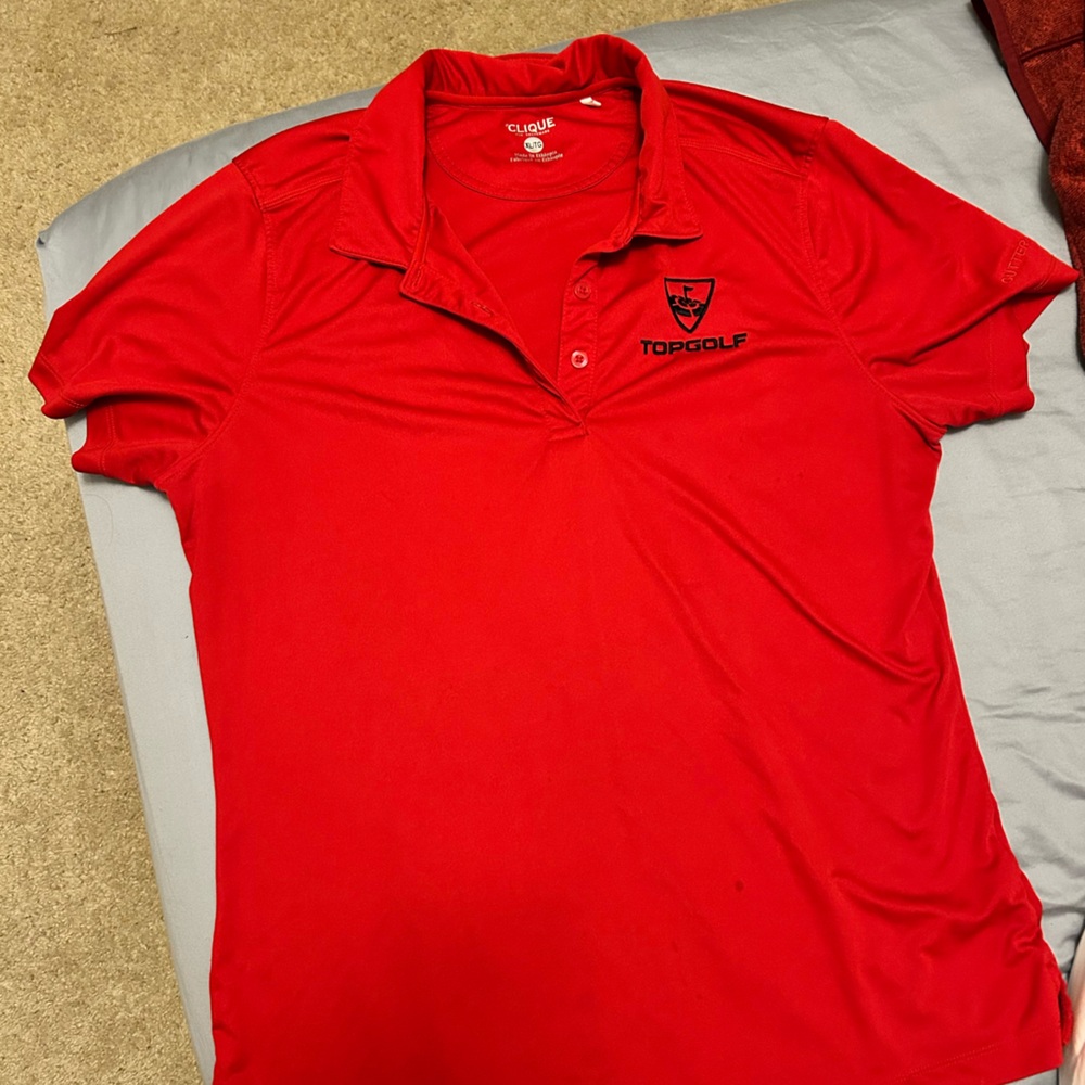 Women’s Red shirt top golf polo